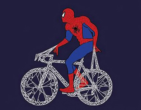 Superheroes on Bicycles