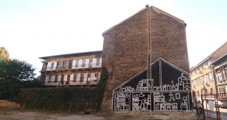 X-Ray Murals Reveal the Architectural Footprint of Razed Buildings