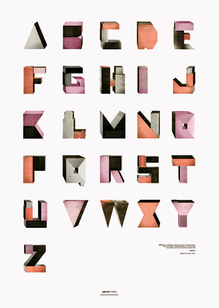 Typographic illustrations by Borja Bonaque