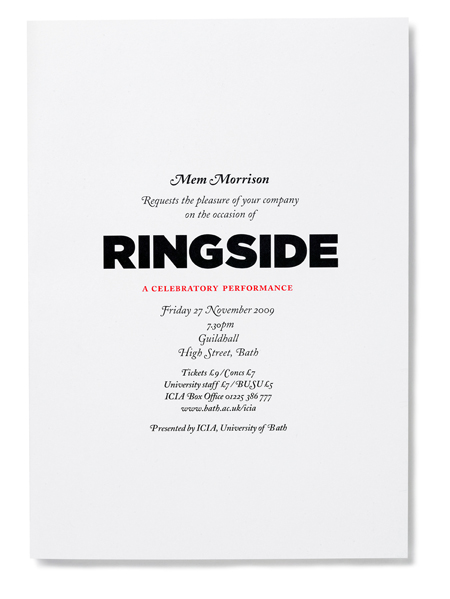 Ringside invitation & poster