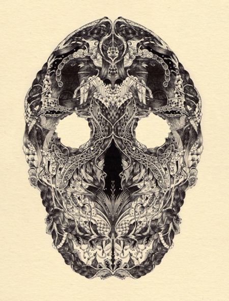 Illustrated Skulls by Meyoko