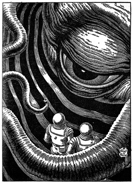 Drawing by Virgil Finlay
