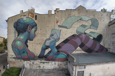 Giant street art by Aryz