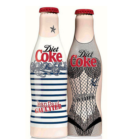 Diet Coke bottle inspired by Jean-Paul Gaultier