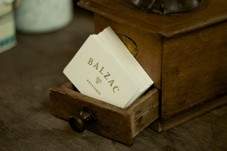 Branding for Balzac Brasserie