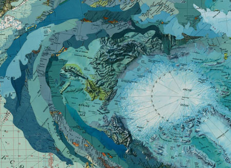 Map collages by Matthew Cusick