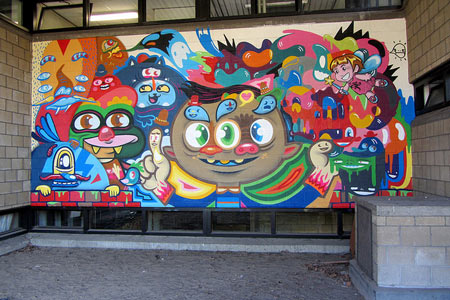 Street art by Blue the Warrior
