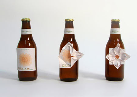 Origami beer label