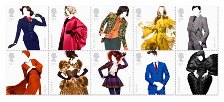 Great british fashion stamps