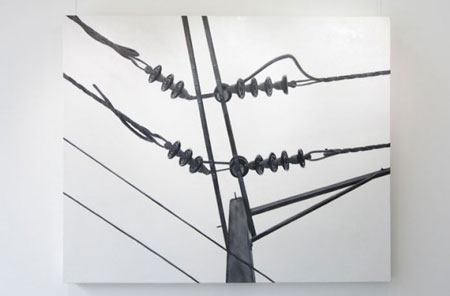 An artistic view of electric power wires