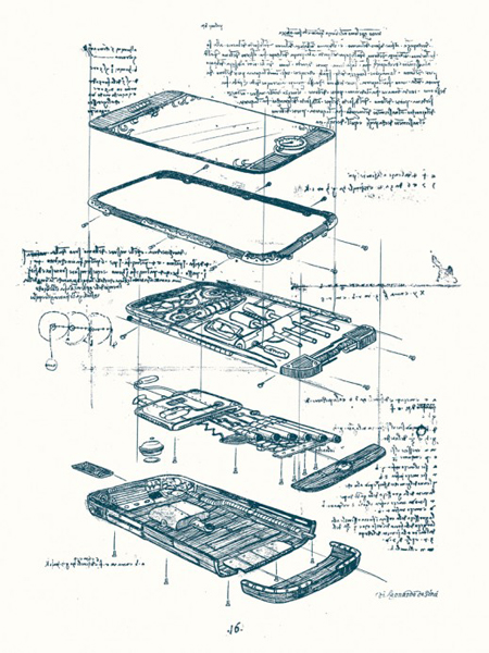 Da Vinci iPhone sketches