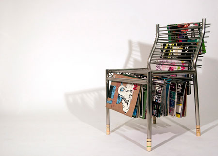 Magazine hanger chair