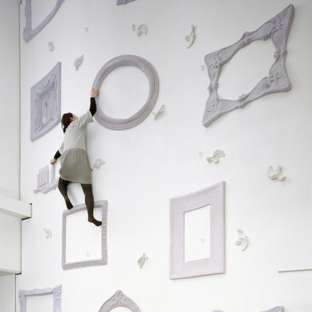 Frame climbing wall