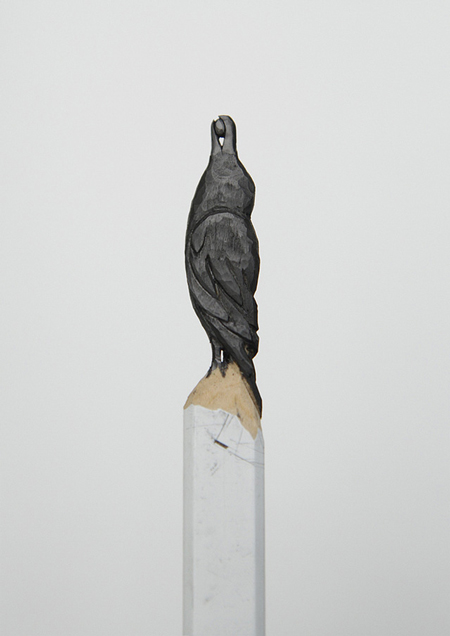 Sculptures in graphite pencil tips