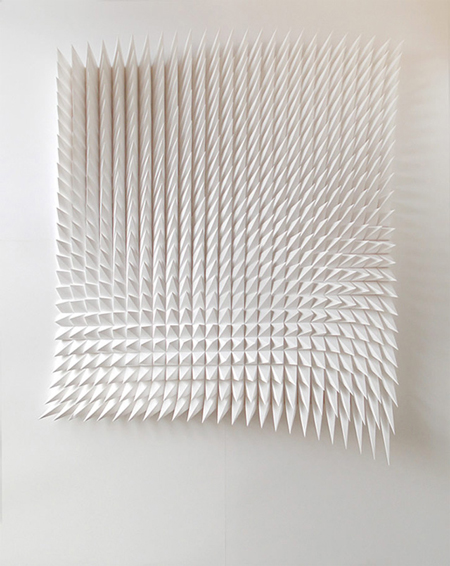 Geometric paper art from Matthew Shlian