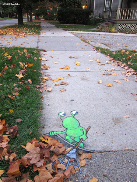 Chalk art by David Zinn