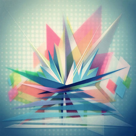 Layered geometric artwork by Francesco Locastro