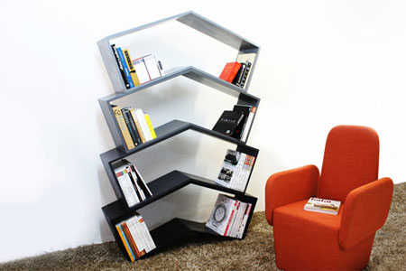 Lean bookshelf by Monocomplex