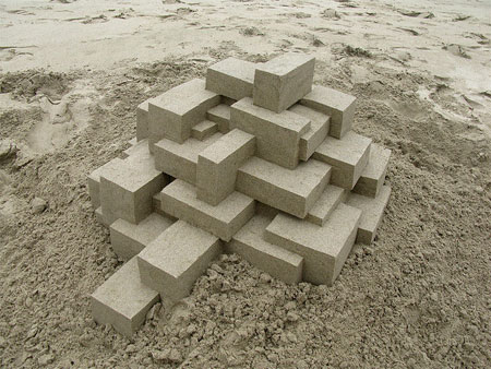 Geometric sandcastles by Calvin Seibert