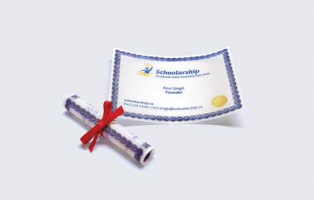 Schoolarship business card