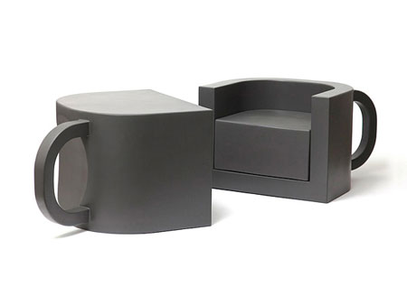 Flip coffeecup chair