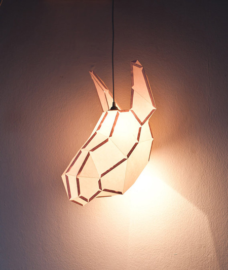 Paper animal lamps