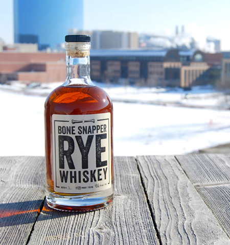 Bone Snapper Rye Whiskey label design