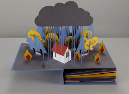 Stop-motion pop-up book