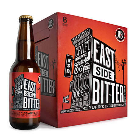 East side bitter beer packaging