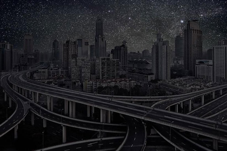 Major cities without the light pollution