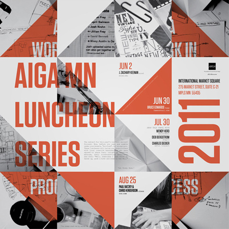 AIGA luncheon series poster