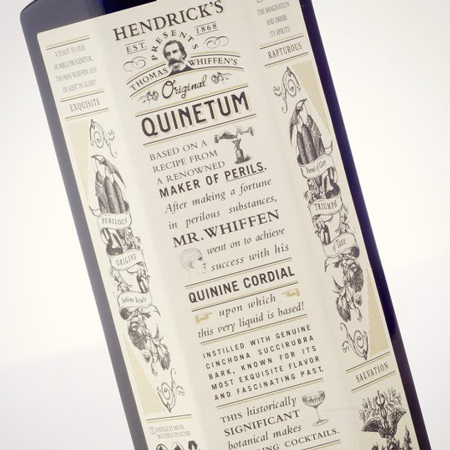 Hendrick’s Quinetum label