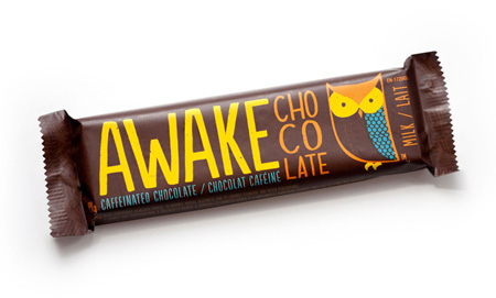 Awake chocolate packaging