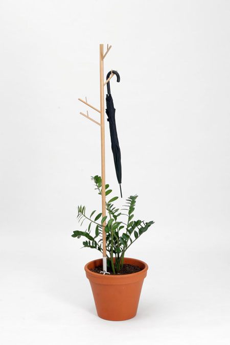 reCOVER Coatrack Uses Rainwater to Water Plants