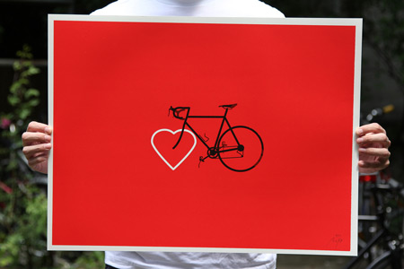 Bike love print by Moritz Resl