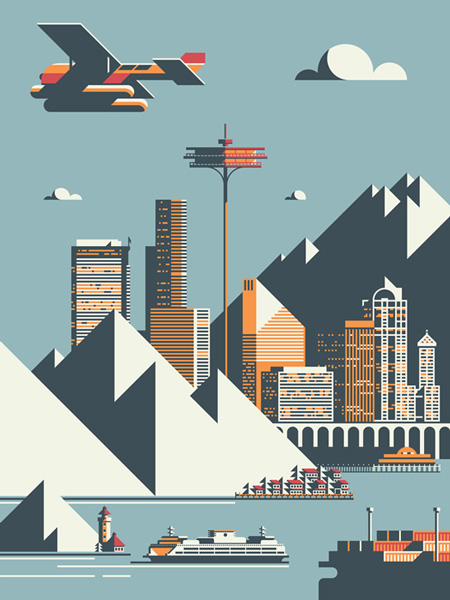 Seattle print by Rick Murphy