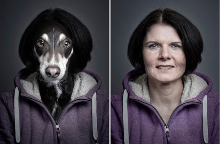 Dogs dressed as their owners