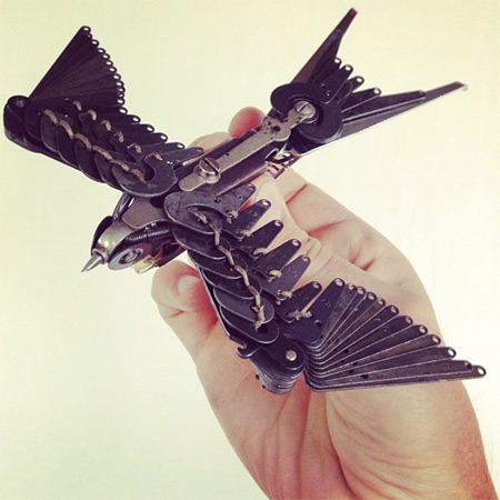 Typewriter Part Birds by Jeremy Mayer