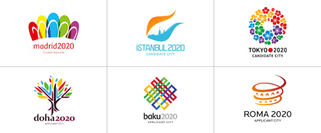 Logos for the 2020 Summer Olympics Candidate Cities