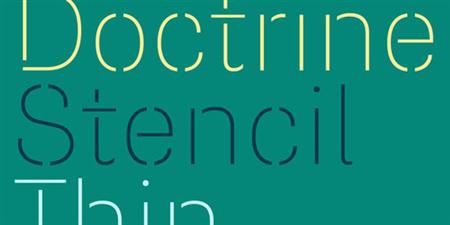 Doctrine Stencil typeface