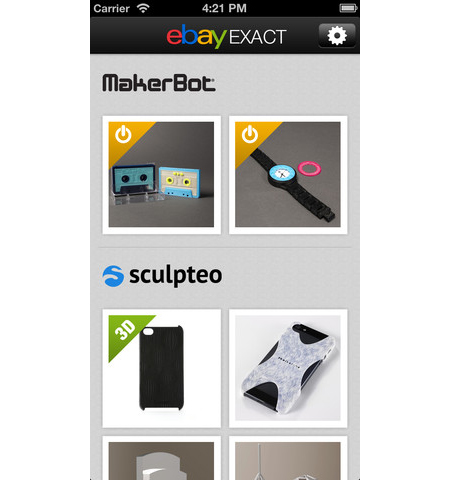 eBay launches an iPhone app for 3D printing afficionados