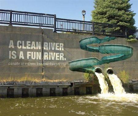 Advertising: a clean river is a fun river