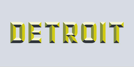 detroit layered font