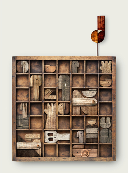 Wooden illustrations