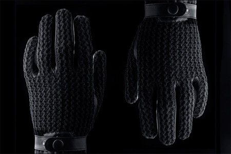 Mujjo Leather Crochet Touchscreen Gloves