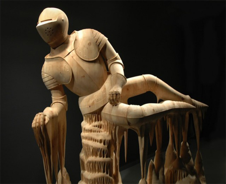 Wood Sculptures of Surreal Figures