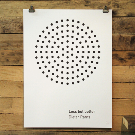 Poster by Dieter Rams: less but better