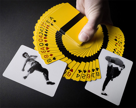 Bruce Lee playing cards