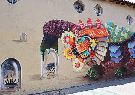 The mythical beasts of painter and street artist Curiot