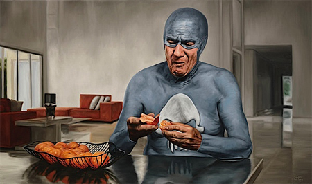 The life of a superhero oil paintings